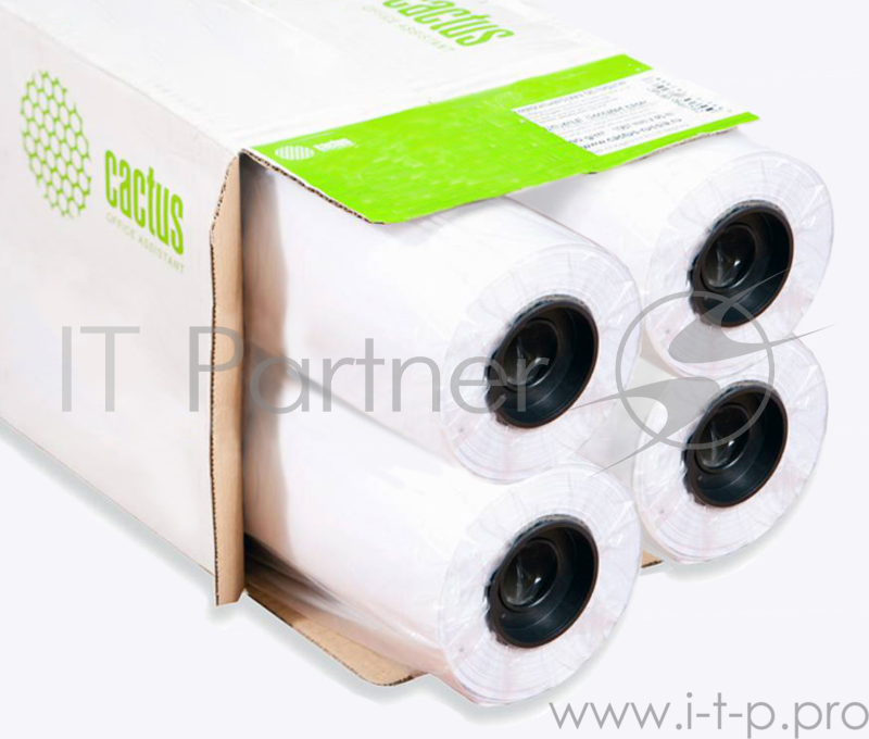 Бумага Cactus Eco CS-LFP80-610457E-4 610мм-45м/80г/м2 универсальная втулка:50.8мм (2) (упак.:4рул)