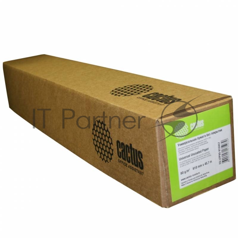 Бумага Cactus CS-LFP80-914457 36(A0) 914мм-45.7м/80г/м2/белый для струйной печати втулка:50.8мм (2