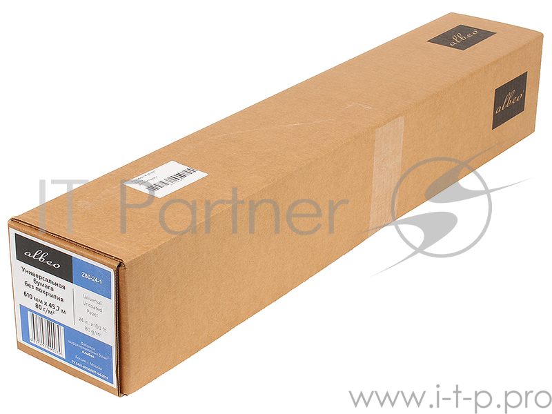 (Z80-24-1) Бумага Albeo InkJet Paper, для плоттеров, , втулка 50,8 мм, белизна 146%, (0,610х45,7 м.,