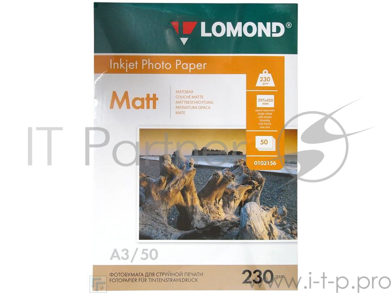 Фотобумага LOMOND Односторонняя, матовая, A3 / 230гр./ 50 листов