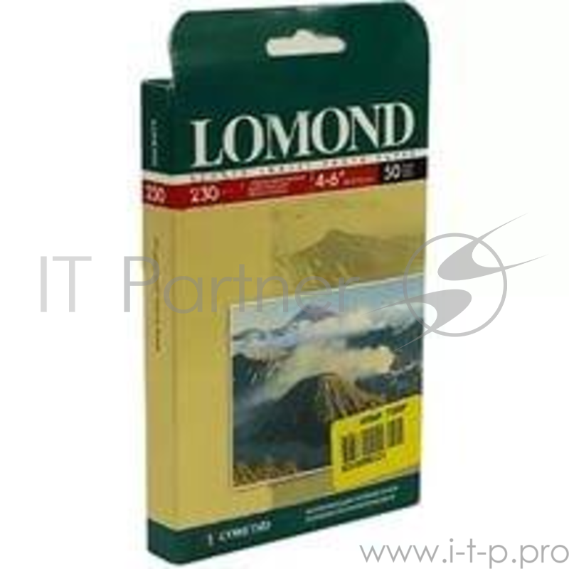 Фотобумага LOMOND Одностороняя Глянцевая 230г/м2, A6 (10X15), 50л.