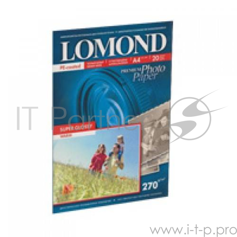 Фотобумага LOMOND 270/A4/20л. СУПЕРГЛ (Warm)
