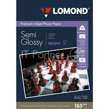 Фотобумага Lomond 1101306 A4/185г/м2/20л./белый полуглянцевое для струйной печати