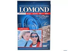 Фотобумага Lomond 1104101 A4/280г/м2/20л./белый высокоглянцевое для струйной печати