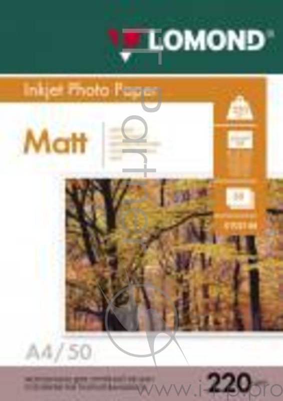 Фотобумага Lomond 0102144 A4/220г/м2/50л./белый матовое/матовое для струйной печати