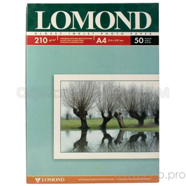 Фотобумага Lomond 0102021 A4/210г/м2/50л./белый глянцевое/матовое для струйной печати