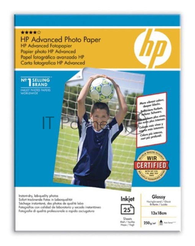 Фотобумага HP Улучшенная Глянцевая, 250 г/м, (13x18)/25л.