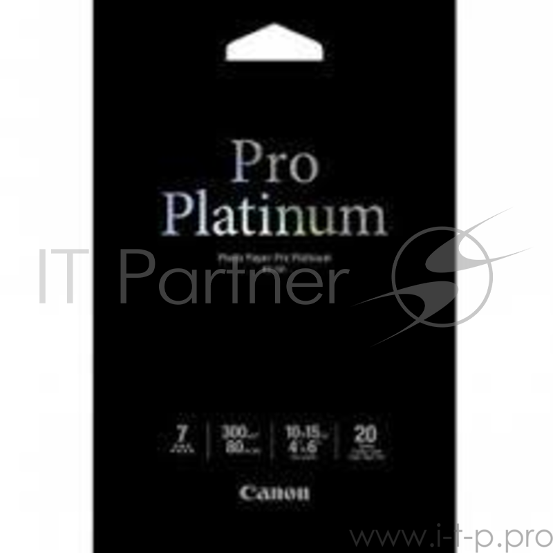 Фотобумага CANON Pro Platinum Глянцевая, 300г/м2, A6, 20 л.