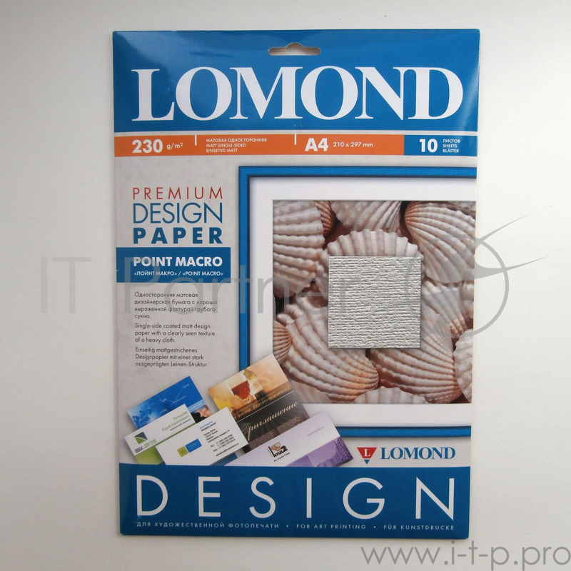 Дизайнерская бумага LOMOND Матовая Био Макро, A4/230/10л