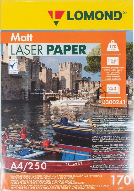Бумага Lomond 0300241 A4/170г/м2/250л./белый матовое/матовое для лазерной печати