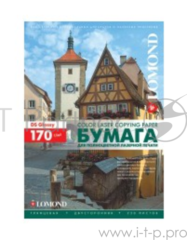 Бумага Lomond 0310241 A4/170г/м2/250л./белый глянцевое/глянцевое для лазерной печати