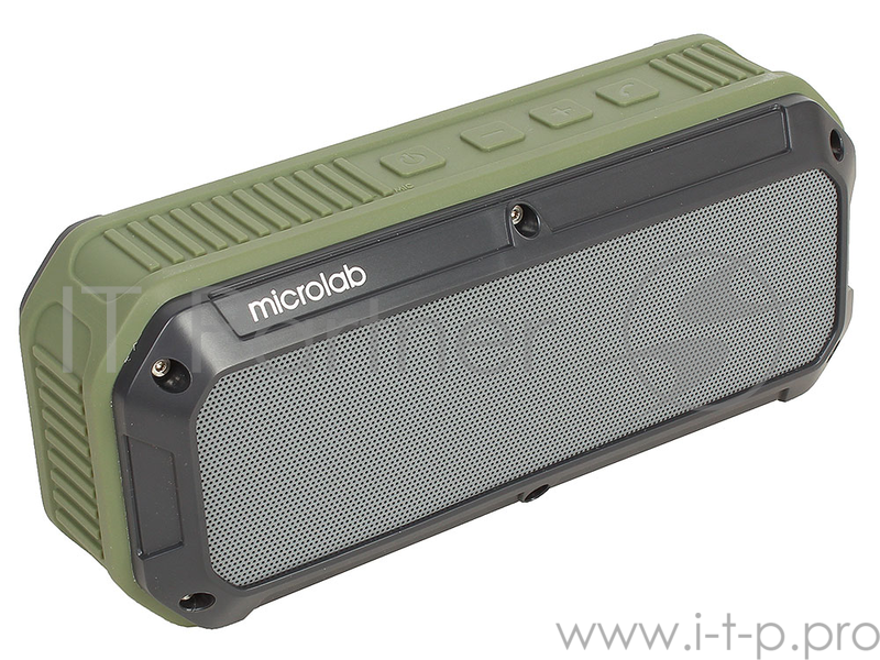 Колонки Microlab D861BT Портативная,черно-зеленая (6W RMS, Bluetooth, IPX5)