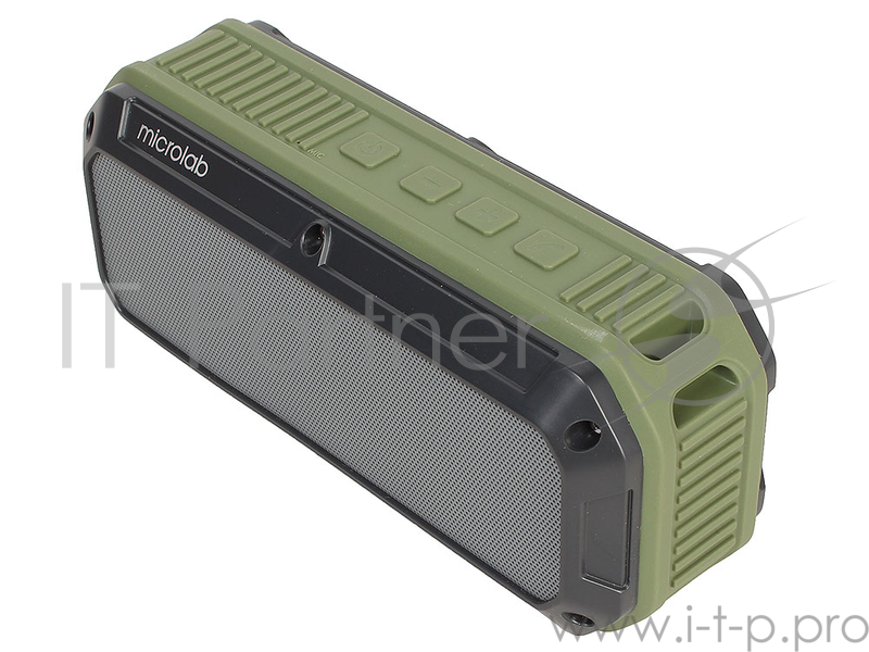 Колонки Microlab D861BT Портативная,черно-зеленая (6W RMS, Bluetooth, IPX5)