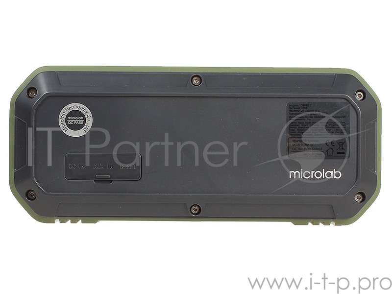Колонки Microlab D861BT Портативная,черно-зеленая (6W RMS, Bluetooth, IPX5)