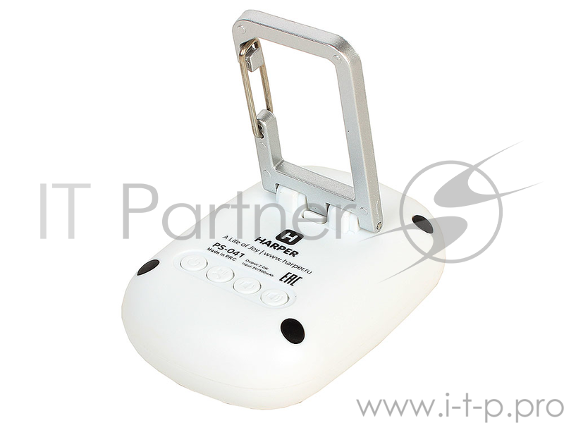 Беспроводная BT-Колонка HARPER PS-041 White (Bluetooth/до 7 часов/2 Вт/микрофон)