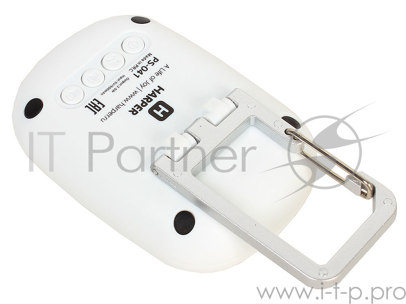 Беспроводная BT-Колонка HARPER PS-041 White (Bluetooth/до 7 часов/2 Вт/микрофон)