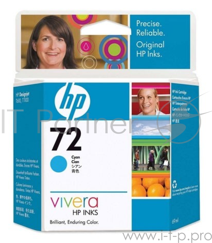 Картридж HP №72 DesignJet T610/T1100 (O) C9398A, C , 69мл