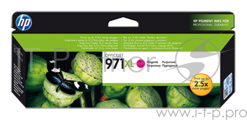 Картридж №971XL HP OJ Pro X476dw/X576dw/X451dw/X551dw, 6,6К (O) малиновый CN627AE