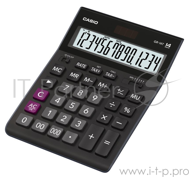 Калькулятор настольный Casio GR-14T черный 14-разр.