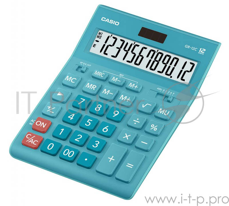 Калькулятор настольный Casio GR-12C-LB голубой 12-разр.