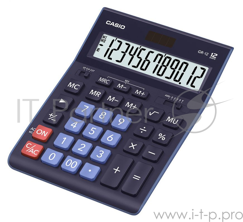 Калькулятор настольный Casio GR-12BU темно-синий 12-разр.