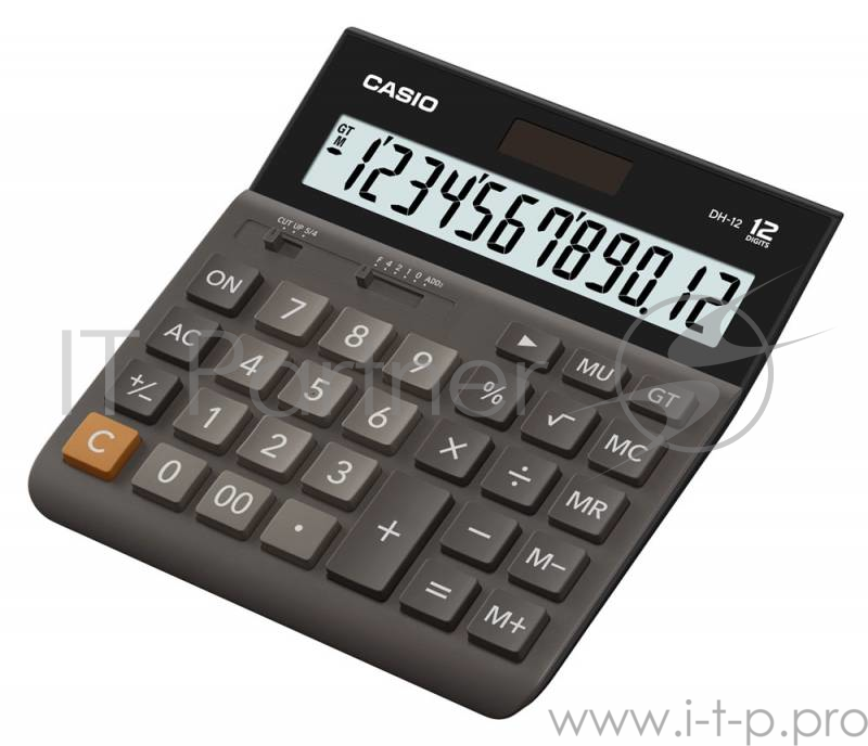 Калькулятор настольный Casio DH-12 коричневый/черный 12-разр.