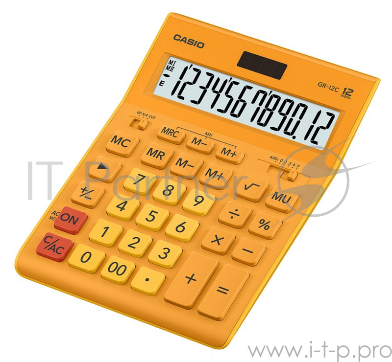 Калькулятор настольный Casio GR-12C-RG оранжевый 12-разр.
