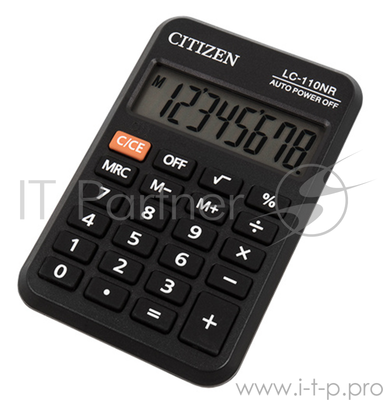 Калькулятор карманный Citizen LC-110NR черный 8-разр.