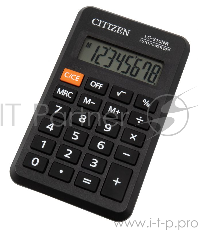 Калькулятор карманный Citizen LC-310NR черный 8-разр.