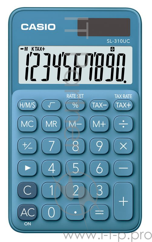 Калькулятор карманный Casio SL-310UC-BU-S-EC синий 10-разр.