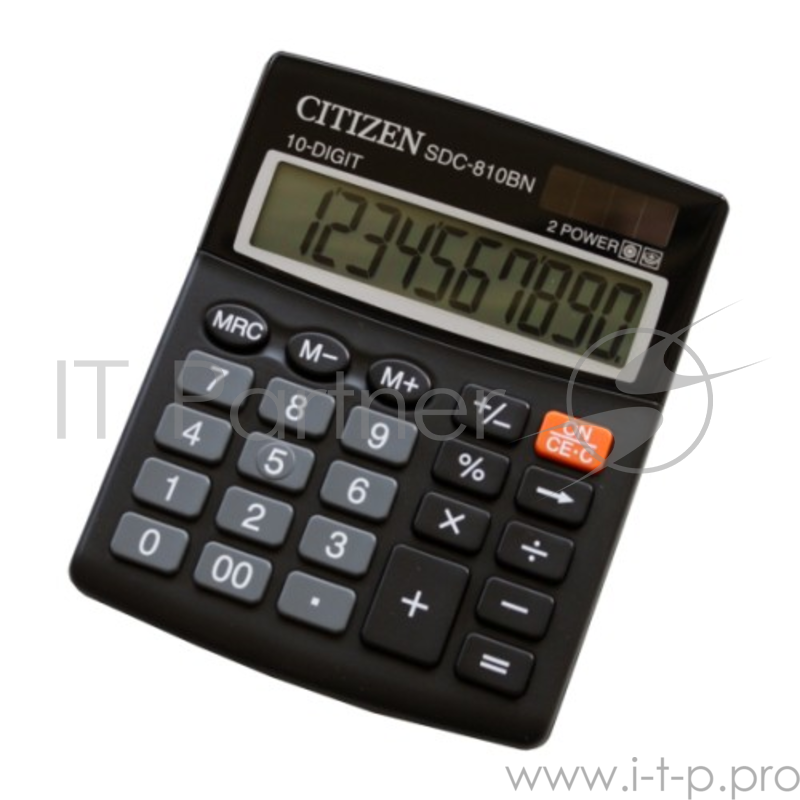 Калькулятор бухгалтерский Citizen SDC-810BN черный 10-разр.