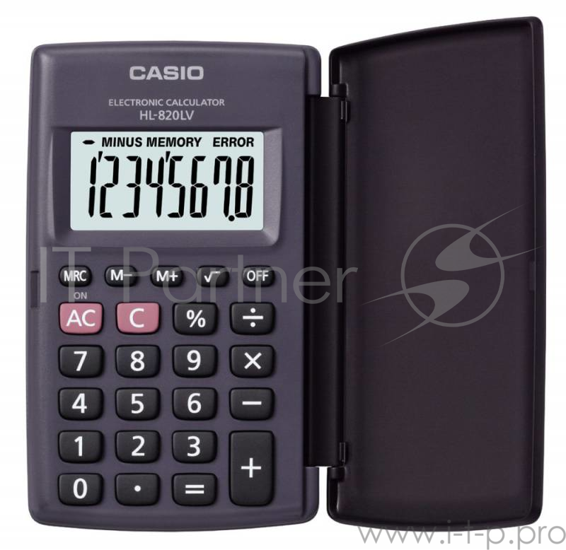 Калькулятор карманный Casio HL-820LV черный 8-разр.