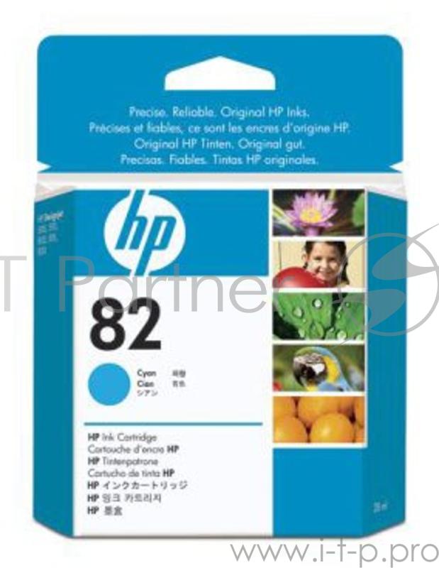 Картридж струйный HP N82 (О) CH566A, cyan, 28мл.