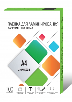 Пленка для ламинирования Гелеос LPA4-75 216х303 (75 мик) 100 шт.