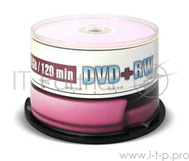 Диск DVD+RW Mirex 4.7 Gb, 4x, Cake Box (50), (50/300)