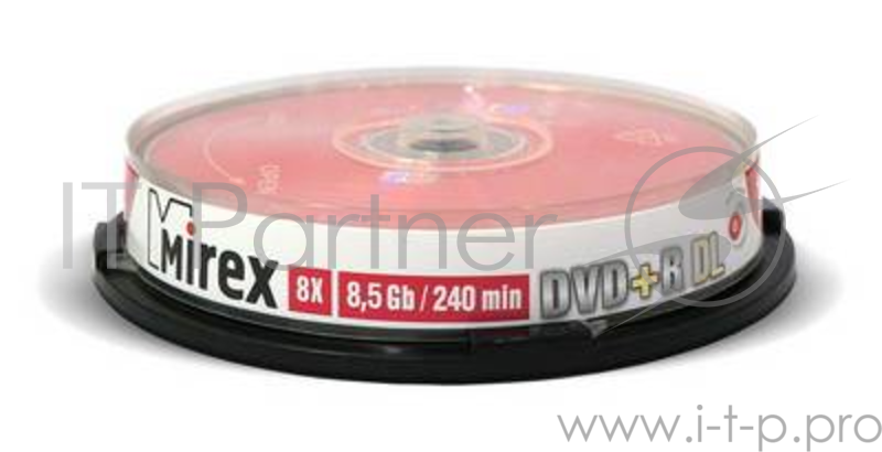 Диск DVD+R Mirex 8.5 Gb, 8x, Cake Box (10), Dual Layer (10/300)