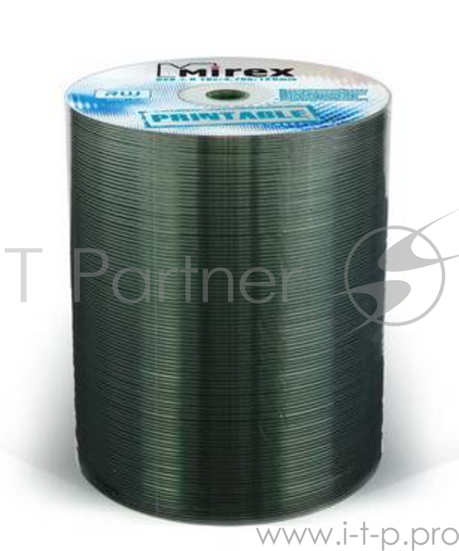 Диск DVD+R Mirex 4.7 Gb, 16x, Shrink (100), Ink Printable (100/500)