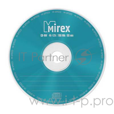 Диск CD-RW Mirex 700 Mb, 12х, Бум.конверт (1), (1/150)