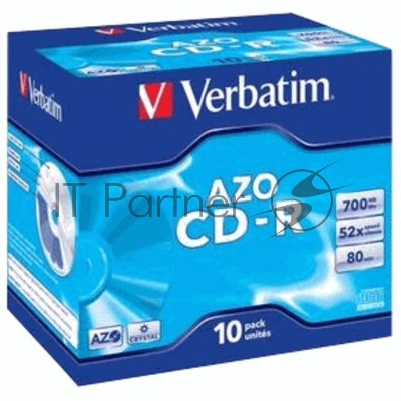 Диск CD-R Verbatim 700Mb 52x Jewel case (10шт) (43327)