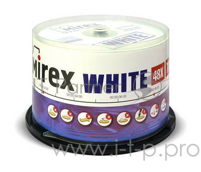 Диск CD-R Mirex 700 Mb, 48х, Cake Box (50), Thermal Print (50/300)
