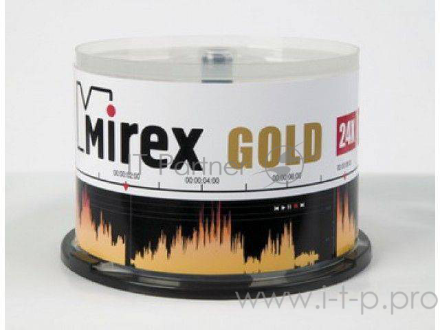 Диск CD-R Mirex 700 Mb, 24х, Gold, Cake Box (50), (50/300)