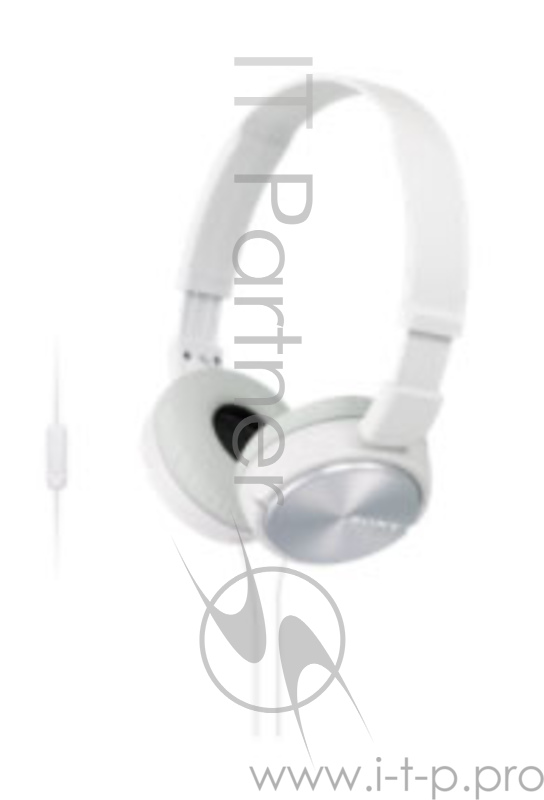 Наушники накладные Sony MDRZX310W.AE 1.2м белый проводные (оголовье)