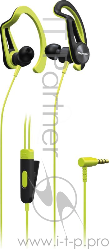 Наушники вкладыши Pioneer SE-E5T-Y 1.2м желтый проводные (крепление за ухом)