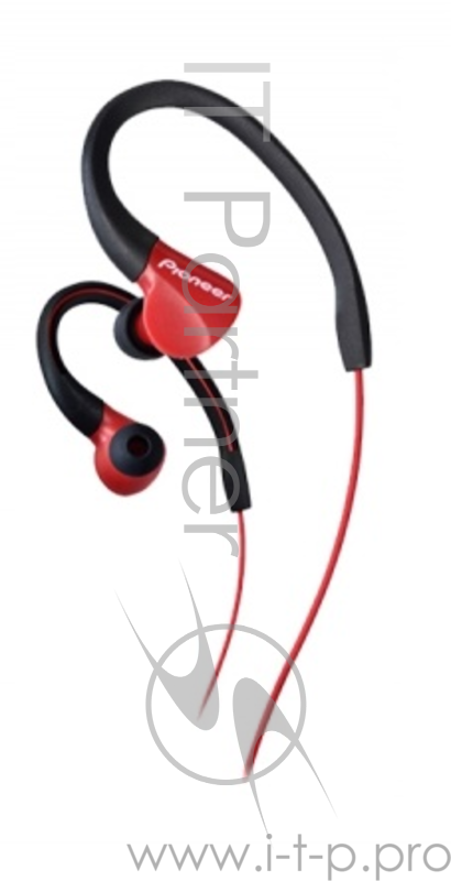 Наушники вкладыши Pioneer SE-E3-R 1.2м красный проводные (крепление за ухом)