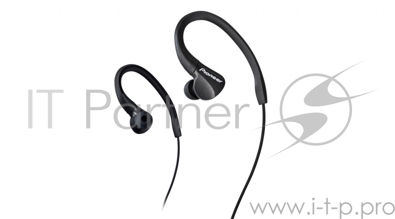Наушники вкладыши Pioneer SE-E3-B 1.2м черный проводные (крепление за ухом)