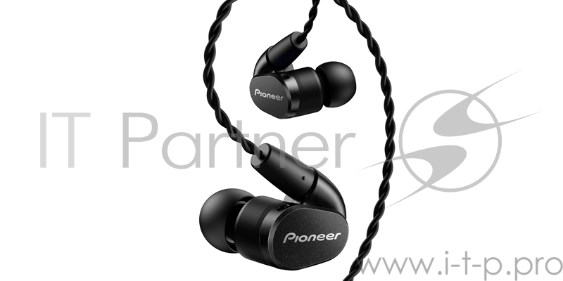 Наушники вкладыши Pioneer SE-CH5T-K 1.2м черный проводные (в ушной раковине)