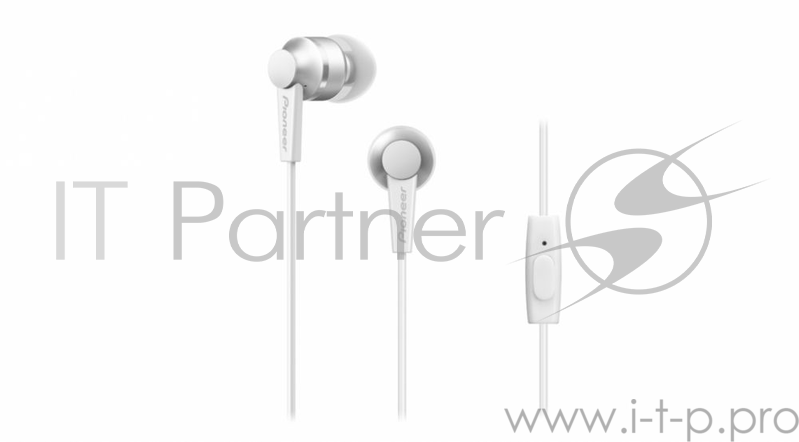 Наушники вкладыши Pioneer SE-C3T-W 1.2м белый проводные (в ушной раковине)