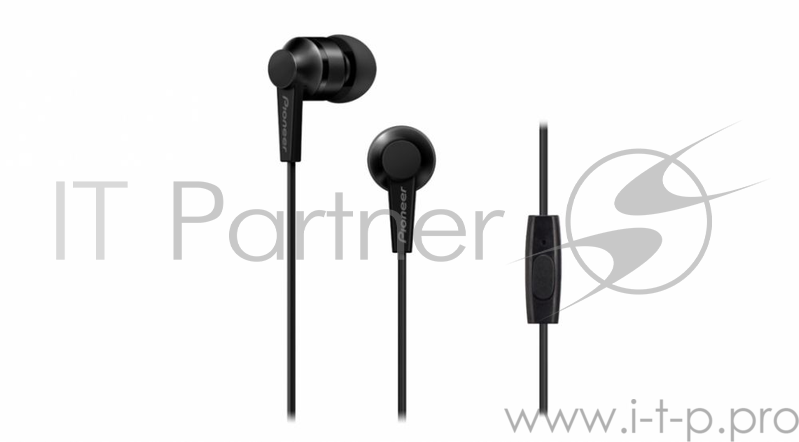 Наушники вкладыши Pioneer SE-C3T-B 1.2м черный проводные (в ушной раковине)