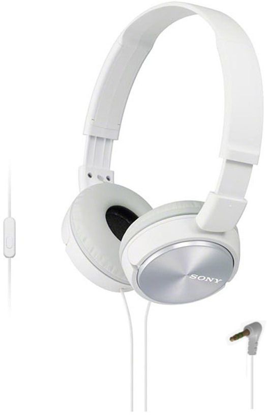 наушники SONY MDR-ZX310APW накладные, цвет белый