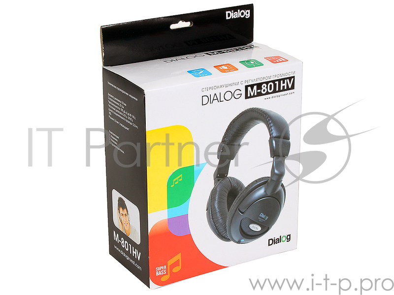 Наушники Dialog M-801HV (Hi-Fi, c рег. громкости)